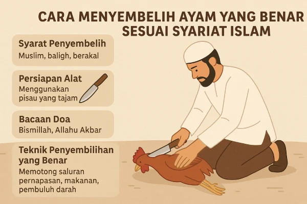 Panduan Cara Menyembelih Ayam Halal Sesuai Syariat Islam