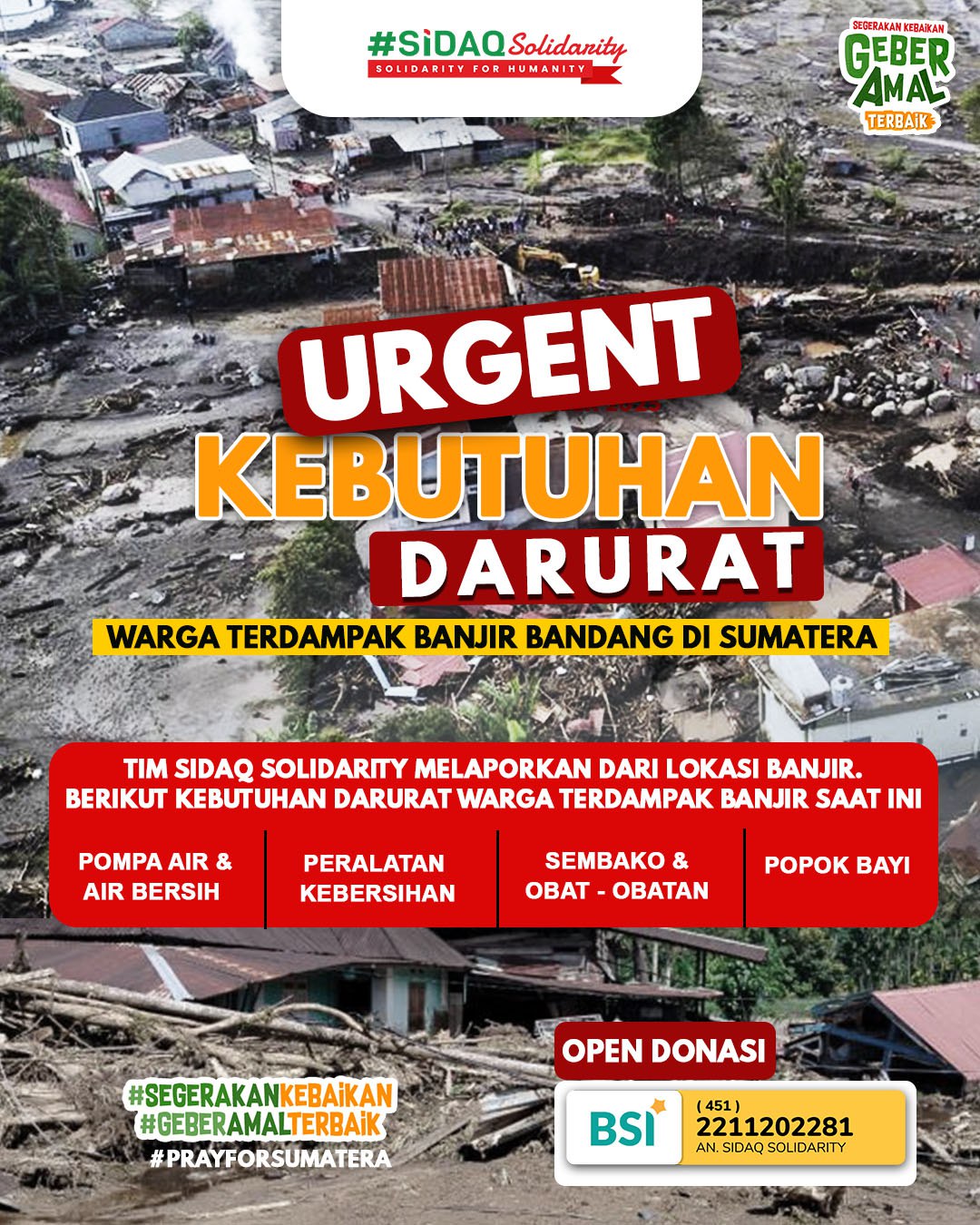 SIDAQ Kerahkan Relawan ke Wilayah Bencana Sumatra, Bantuan Mulai Disalurkan ke Titik-Titik Terisolasi