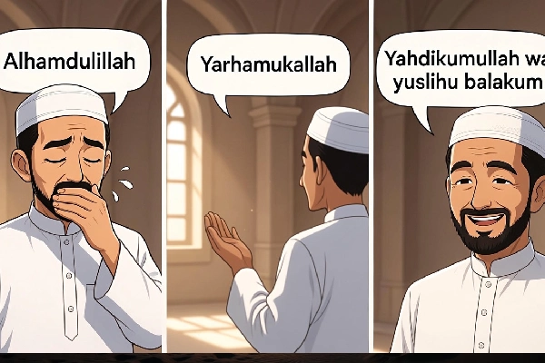 Doa Ketika Bersin dan Jawabannya dalam Islam – Arti, Adab, & Dalil Sunnah