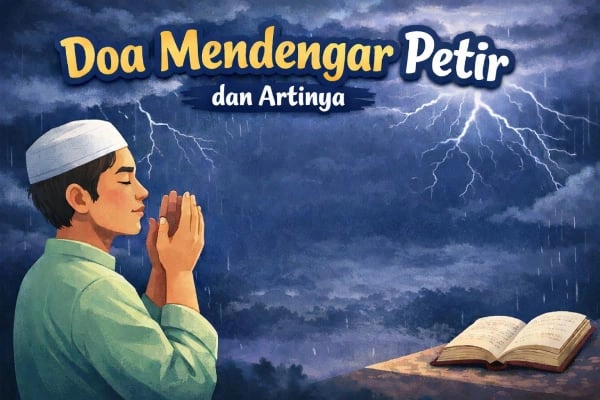 Doa Mendengar Petir dan Artinya Lengkap dengan haditsnya