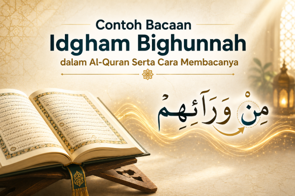 Contoh Bacaan Idgham Bighunnah dalam Al-Quran Serta Cara Membacanya